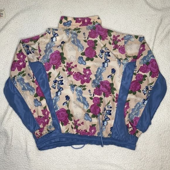 Vintage Hunt Club Silk Floral Track Jacket: Size Large - Picture 2 of 9